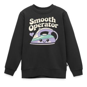 Fer de fer domestique Kawaii - Sweat Premium enfant bio - noir - Devant - AI Model Kid Female (0cm)