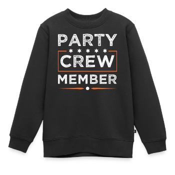 Party Crew - Kinder Premium Organic Sweatshirt - Schwarz - Vorne - AI Model Kid Female (0cm)