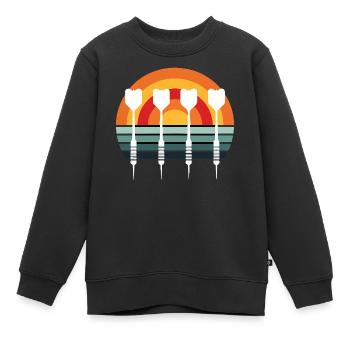 dard - Sweat Premium enfant bio - noir - Devant - AI Model Kid Female (0cm)