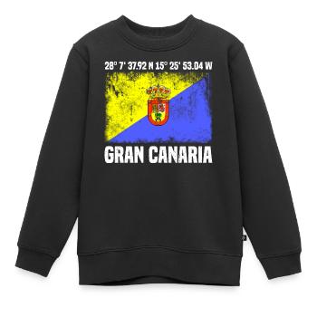 Inseltrip Gran Canaria - Kinder Premium Organic Sweatshirt - Schwarz - Vorne - AI Model Kid Female (0cm)