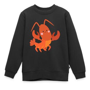 Homard doux - Sweat Premium enfant bio - noir - Devant - AI Model Kid Female (0cm)