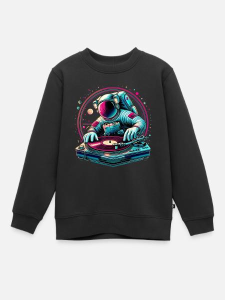 Astronaute DJ Planets DJing dans l’espace - Sweat Premium enfant bio - noir