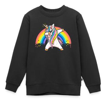 Dab Dance Unicorn Dabbing Dancing Music Dancers - Sweat Premium enfant bio - noir - Devant - AI Model Kid Female (0cm)