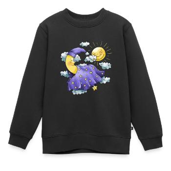 Jour et nuit - Sweat Premium enfant bio - noir - Devant - AI Model Kid Female (0cm)