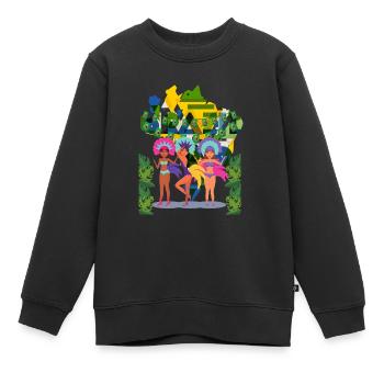 Brésil Carnaval Rio de Janeiro - Sweat Premium enfant bio - noir - Devant - AI Model Kid Female (0cm)