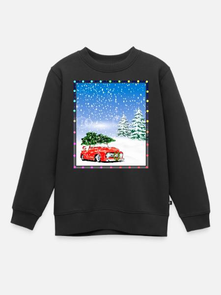 Noël - Sweat Premium enfant bio - noir
