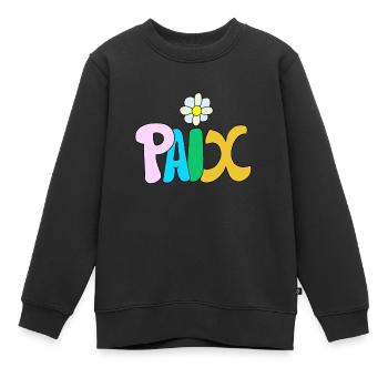 Friede - Kinder Premium Organic Sweatshirt - Schwarz - Vorne - AI Model Kid Female (0cm)