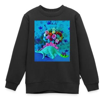 Petit dinosaure - Sweat Premium enfant bio - noir - Devant - AI Model Kid Female (0cm)