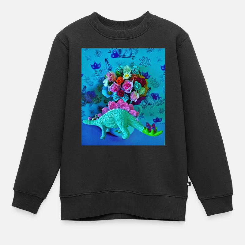 Kleiner Dinosaurier - Kinder Premium Organic Sweatshirt - Schwarz
