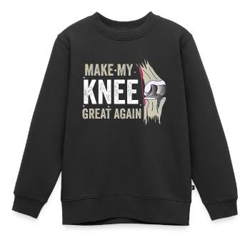 Knie-Comeback: Mach Mein Knie Wieder Großartig - Kinder Premium Organic Sweatshirt - Schwarz - Vorne - AI Model Kid Female (0cm)