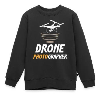 Drone Photographer - Kinder Premium Organic Sweatshirt - Schwarz - Vorne - AI Model Kid Female (0cm)