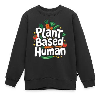 Végétarien Végétalien Végétarien Végétarien - Sweat Premium enfant bio - noir - Devant - AI Model Kid Female (0cm)