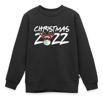 Weihnachten 2022 - Rentier Weihnachtsshirt Lustig - Kinder Premium Organic Sweatshirt - Schwarz - Vorne - AI Model Kid Female (0cm)