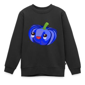 Citrouille sensibilisation à l'autisme, halloween - Sweat Premium enfant bio - noir - Devant - AI Model Kid Female (0cm)