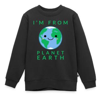 Planet Erde - Kinder Premium Organic Sweatshirt - Schwarz - Vorne - AI Model Kid Female (0cm)