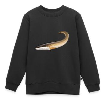 Anguille - Sweat Premium enfant bio - noir - Devant - AI Model Kid Female (0cm)