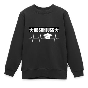 Abschluss - Kinder Premium Organic Sweatshirt - Schwarz - Vorne - AI Model Kid Female (0cm)