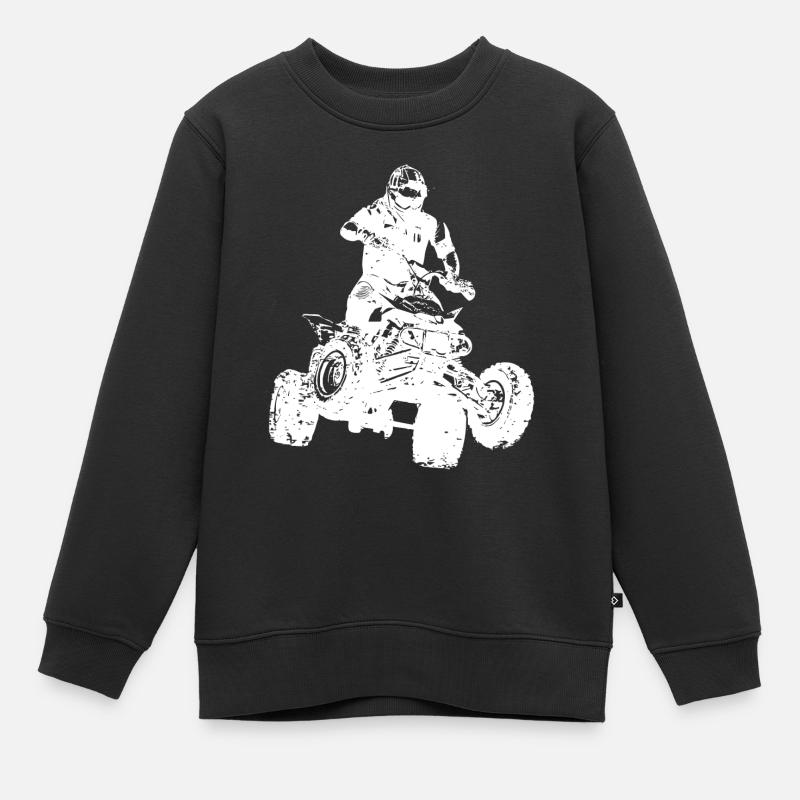 Quad - Kinder Premium Organic Sweatshirt - Schwarz