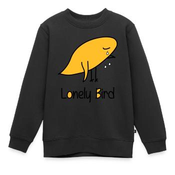 Lonely Bird - Sweat Premium enfant bio - noir - Devant - AI Model Kid Female (0cm)