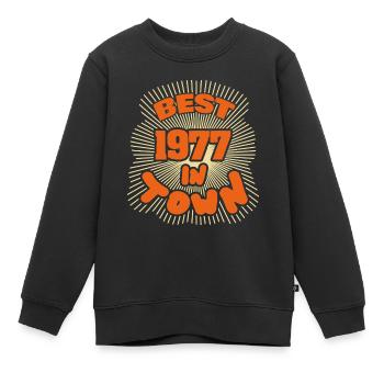 Best in Town born in 1977 - Kinder Premium Organic Sweatshirt - Schwarz - Vorne - AI Model Kid Female (0cm)
