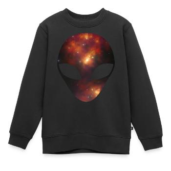 Alien - Kinder Premium Organic Sweatshirt - Schwarz - Vorne - AI Model Kid Female (0cm)