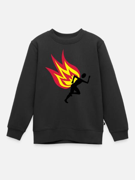 Jogger Feuer - Kinder Premium Organic Sweatshirt - Schwarz