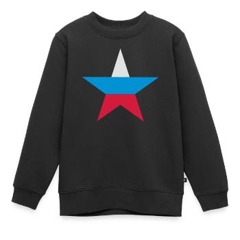 Russische Stern - Kinder Premium Organic Sweatshirt - Schwarz - Vorne - AI Model Kid Female (0cm)