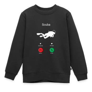 Scuba ruft! - Kinder Premium Organic Sweatshirt - Schwarz - Vorne - AI Model Kid Female (0cm)