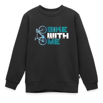 faire du vélo avec moi Fahrrad Rad bmx MTB Rennrad blau Team - Sweat Premium enfant bio - noir - Devant - AI Model Kid Female (0cm)