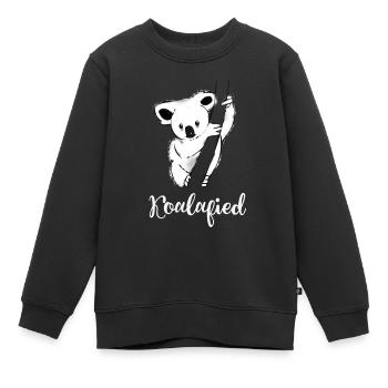 koala arbre sauver mignon ours animal australie lol - Sweat Premium enfant bio - noir - Devant - AI Model Kid Female (0cm)