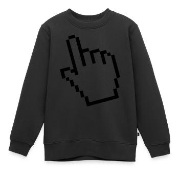 Mauszeiger 3D - Kinder Premium Organic Sweatshirt - Schwarz - Vorne - AI Model Kid Female (0cm)