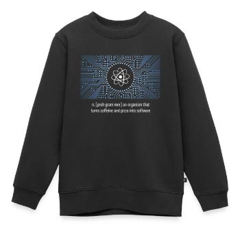 nerd programmateur urknall platine CPU pc code LOL - Sweat Premium enfant bio - noir - Devant - AI Model Kid Female (0cm)