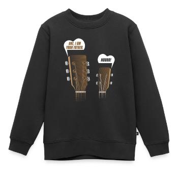 Ukulele Gitarre Geschenk Uke are you my father - Kinder Premium Organic Sweatshirt - Schwarz - Vorne - AI Model Kid Female (0cm)