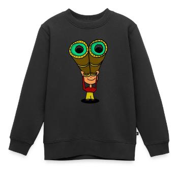 jumelles - Sweat Premium enfant bio - noir - Devant - AI Model Kid Female (0cm)