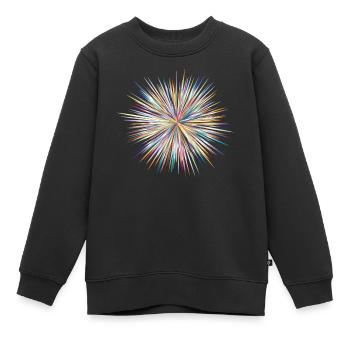 Abstract Explosion - Kinder Premium Organic Sweatshirt - Schwarz - Vorne - AI Model Kid Female (0cm)