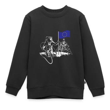Europa Apollo Mission - Kinder Premium Organic Sweatshirt - Schwarz - Vorne - AI Model Kid Female (0cm)