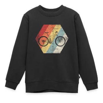 Fahrrad BMX fahren allein Geschenk Pedalen Bike - Kinder Premium Organic Sweatshirt - Schwarz - Vorne - AI Model Kid Female (0cm)