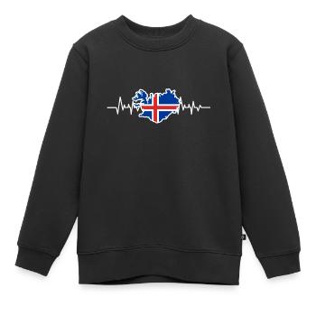 Island - Kinder Premium Organic Sweatshirt - Schwarz - Vorne - AI Model Kid Female (0cm)