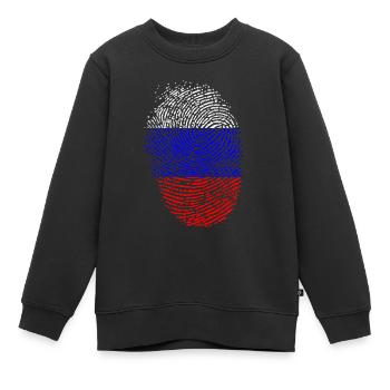 Russie - Sweat Premium enfant bio - noir - Devant - AI Model Kid Female (0cm)