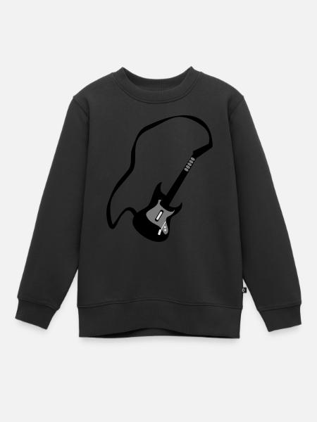 guitare - Sweat Premium enfant bio - noir