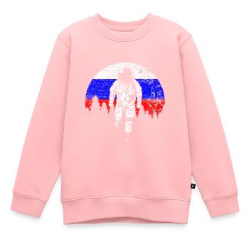 Russie - Sweat Premium enfant bio - rose - Devant - AI Model Kid Female (0cm)