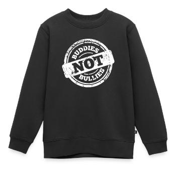 Buddies not Bullies - anti bullying awareness - Sweat Premium enfant bio - noir - Devant - AI Model Kid Female (0cm)