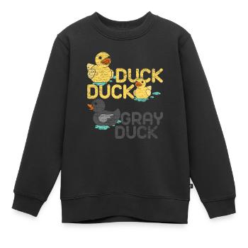 Canard canard ornithorynque animal vintage cadeau - Sweat Premium enfant bio - noir - Devant - AI Model Kid Female (0cm)