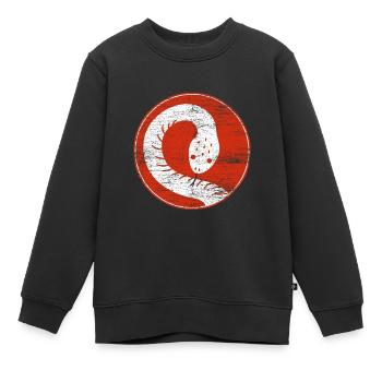 Schlange Tier Haut Leder Geschenk vintage rot - Kinder Premium Organic Sweatshirt - Schwarz - Vorne - AI Model Kid Female (0cm)