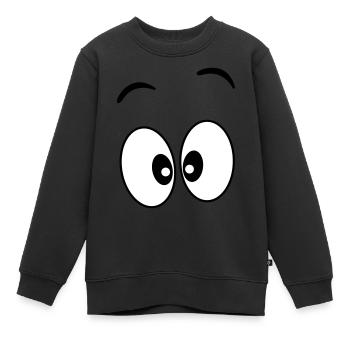 Augen _ Geschenkidee - Kinder Premium Organic Sweatshirt - Schwarz - Vorne - AI Model Kid Female (0cm)