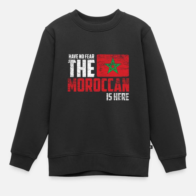 Maroc - Sweat Premium enfant bio - noir