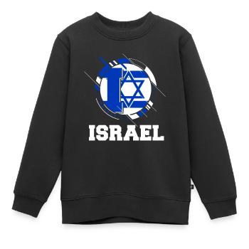 Israel - Kinder Premium Organic Sweatshirt - Schwarz - Vorne - AI Model Kid Female (0cm)