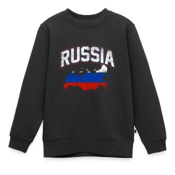 Russland - Kinder Premium Organic Sweatshirt - Schwarz - Vorne - AI Model Kid Female (0cm)