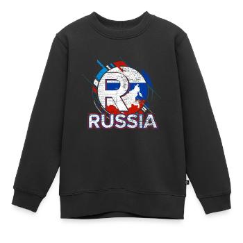 Russland - Kinder Premium Organic Sweatshirt - Schwarz - Vorne - AI Model Kid Female (0cm)