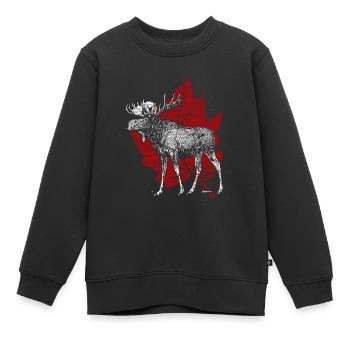 Kanada - Kinder Premium Organic Sweatshirt - Schwarz - Vorne - AI Model Kid Female (0cm)